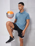 Men Melange Slim Fit Polo T-shirt with DOUBLE COOL