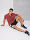 Men Melange Slim Fit Polo T-shirt with DOUBLE COOL