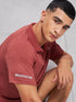 Men Melange Slim Fit Polo T-shirt with DOUBLE COOL