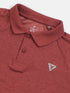 Men Melange Slim Fit Polo T-shirt with DOUBLE COOL