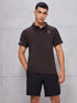 Men Melange Slim Fit Polo T-shirt with DOUBLE COOL