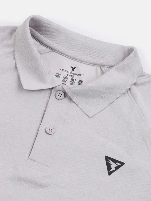 Men Melange Slim Fit Polo T-shirt with DOUBLE COOL