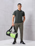 Men Melange Slim Fit Polo T-shirt with DOUBLE COOL