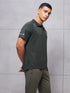 Men Melange Slim Fit Polo T-shirt with DOUBLE COOL