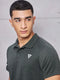 Men Melange Slim Fit Polo T-shirt with DOUBLE COOL