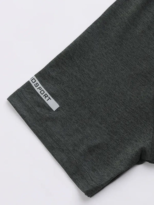Men Melange Slim Fit Polo T-shirt with DOUBLE COOL