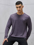 Men Melange Slim Fit Crew Neck T-shirt with DOUBLE COOL