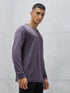 Men Melange Slim Fit Crew Neck T-shirt with DOUBLE COOL