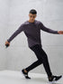 Men Melange Slim Fit Crew Neck T-shirt with DOUBLE COOL