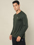 Men Melange Slim Fit Crew Neck T-shirt with DOUBLE COOL