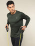 Men Melange Slim Fit Crew Neck T-shirt with DOUBLE COOL
