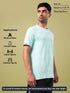 Men Jacquard Slim Fit Crew Neck T-shirt with DOUBLE COOL