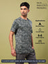 Men Jacquard Slim Fit Crew Neck T-shirt with DOUBLE COOL