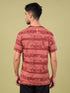 Men Jacquard Slim Fit Crew Neck T-shirt with DOUBLE COOL