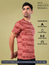 Men Jacquard Slim Fit Crew Neck T-shirt with DOUBLE COOL
