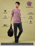 Men Jacquard Slim Fit Crew Neck T-shirt with DOUBLE COOL