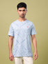 Men Jacquard Slim Fit Crew Neck T-shirt with DOUBLE COOL