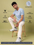 Men Jacquard Slim Fit Crew Neck T-shirt with DOUBLE COOL