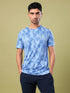Men Jacquard Slim Fit Crew Neck T-shirt with DOUBLE COOL
