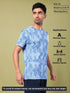 Men Jacquard Slim Fit Crew Neck T-shirt with DOUBLE COOL