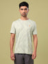 Men Jacquard Slim Fit Crew Neck T-shirt with DOUBLE COOL