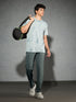 Men Jacquard Slim Fit Crew Neck T-shirt with DOUBLE COOL