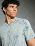 Men Jacquard Slim Fit Crew Neck T-shirt with DOUBLE COOL