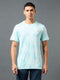 Men Jacquard Slim Fit Crew Neck T-shirt with DOUBLE COOL