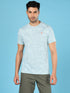 Men Jacquard Slim Fit Crew Neck T-shirt with DOUBLE COOL
