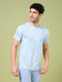 Men Jacquard Slim Fit Crew Neck T-shirt with DOUBLE COOL