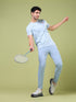 Men Jacquard Slim Fit Crew Neck T-shirt with DOUBLE COOL