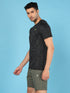 Men Jacquard Slim Fit Crew Neck T-shirt with DOUBLE COOL