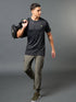 Men Jacquard Slim Fit Crew Neck T-shirt with DOUBLE COOL