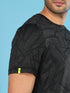 Men Jacquard Slim Fit Crew Neck T-shirt with DOUBLE COOL