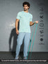 Men Jacquard Slim Fit Crew Neck T-shirt with DOUBLE COOL