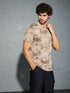 Men Jacquard Slim Fit Crew Neck T-shirt with DOUBLE COOL