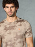 Men Jacquard Slim Fit Crew Neck T-shirt with DOUBLE COOL