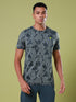 Men Jacquard Slim Fit Crew Neck T-shirt with DOUBLE COOL