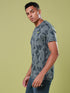 Men Jacquard Slim Fit Crew Neck T-shirt with DOUBLE COOL