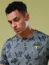 Men Jacquard Slim Fit Crew Neck T-shirt with DOUBLE COOL