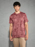 Men Jacquard Slim Fit Crew Neck T-shirt with DOUBLE COOL