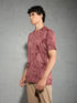 Men Jacquard Slim Fit Crew Neck T-shirt with DOUBLE COOL