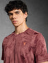Men Jacquard Slim Fit Crew Neck T-shirt with DOUBLE COOL