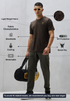 Men Jacquard Slim Fit Crew Neck T-shirt with DOUBLE COOL