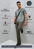 Men Jacquard Slim Fit Crew Neck T-shirt with DOUBLE COOL