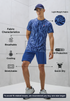 Men Jacquard Slim Fit Crew Neck T-shirt with DOUBLE COOL