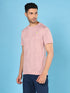 Men Jacquard Slim Fit Crew Neck T-shirt with DOUBLE COOL