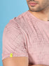 Men Jacquard Slim Fit Crew Neck T-shirt with DOUBLE COOL