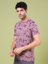 Men Jacquard Slim Fit Crew Neck T-shirt with DOUBLE COOL