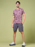 Men Jacquard Slim Fit Crew Neck T-shirt with DOUBLE COOL